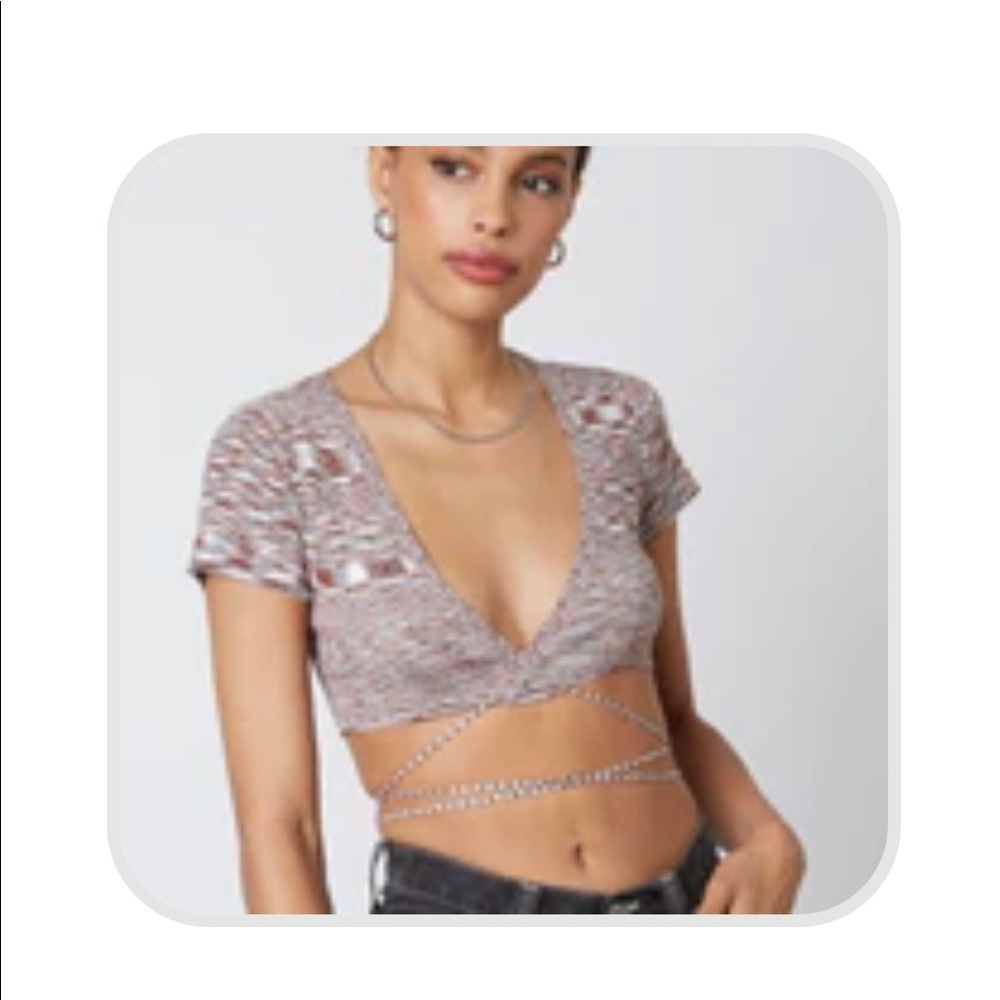 Greta multi colored wrap top